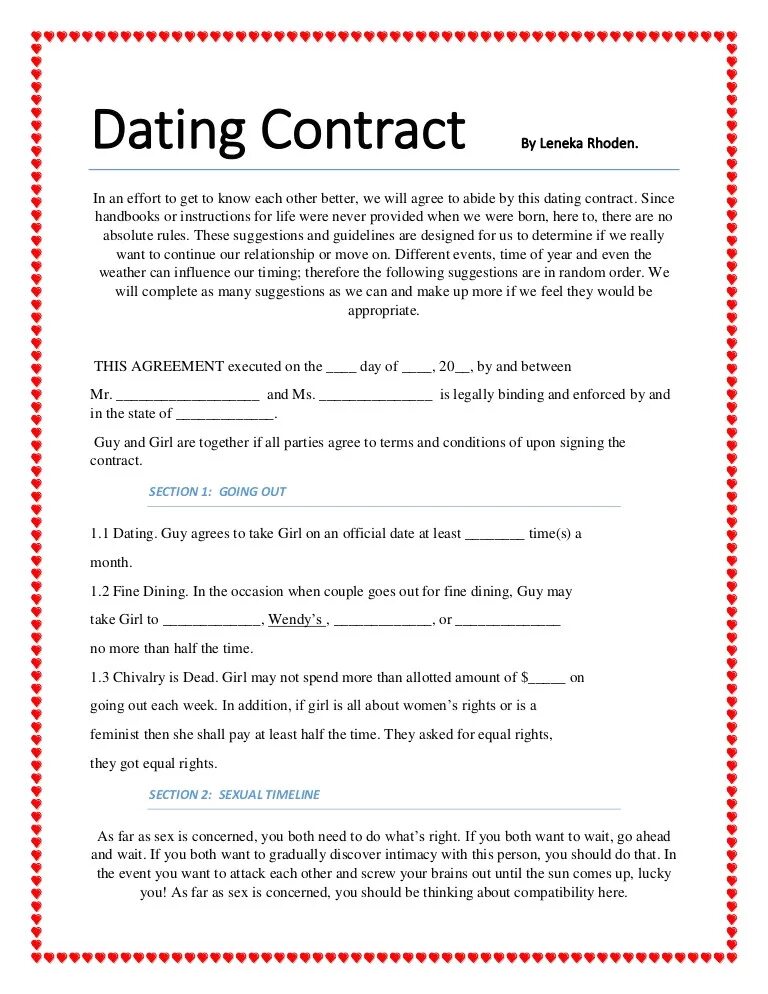 Sketchys contract. Contract dated. date in contracts. contract no. dated. sub and dom contract.