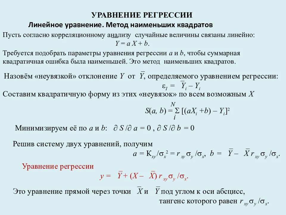 Квадратичная регрессия. Уравнение линейной регрессии статистика. Уравнение прямой регрессии. Уравнение линейной регрессии y на x. Уравнение прямой регрессии y на x.