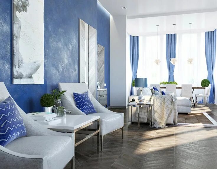 Colorful Charisma: 15 Ways to Upgrade your Interior with Stunning Blue Drapes Bl