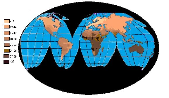 Shade map. Shade map
