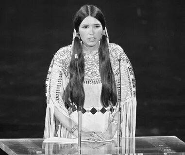 Actress Sacheen Littlefeather is booed after refusing the Best Actor Award ...