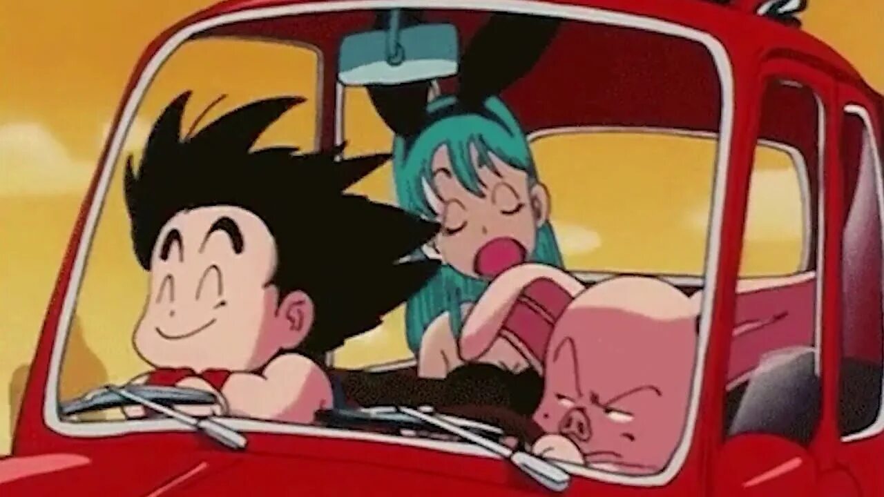 The car is slow. Small Song Goku and Bulma's panties.