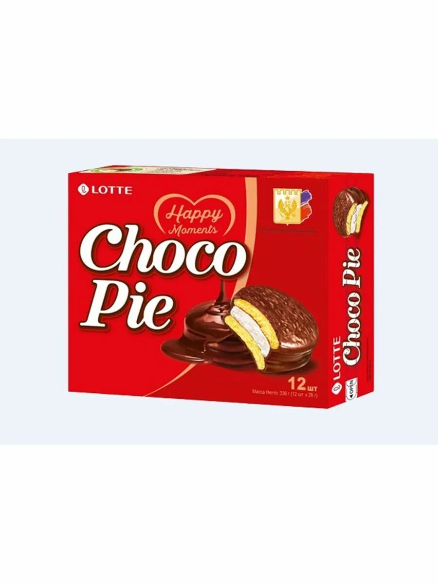 Лотте чоко. Чоко Пай Лотте 336. Печенье Lotte Chocopie прослоенное глазированное 336г штрих. Печенье Чоко-Пай Лотте, 336 г. Торт Choco pie Lotte 12 шт 336гр.