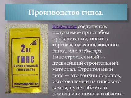 Гипс относится к группе
