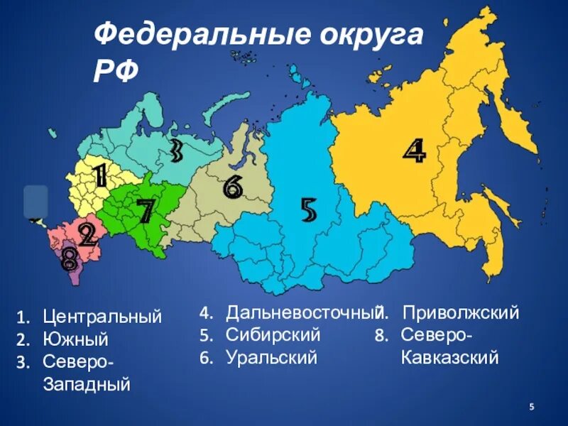 Распад центр. Федеральные округа округа Российской Федерации. Федеральные округа РФ на карте. Федеральные округа Российской Федерации и их центры. Федеральные округа России и их центры на карте.