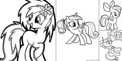 милая пони раскраска