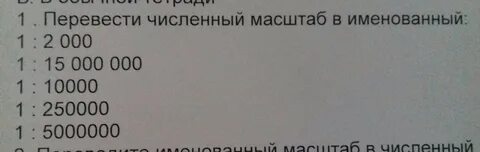 1 250000 в именованный масштаб