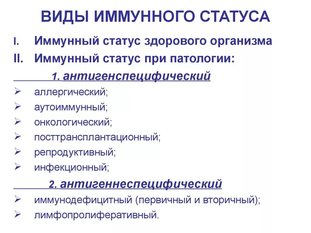 Тимофеев иммунный. Понятие об иммунном статусе. Методы определения и оценки иммунного статуса. Лабораторные показатели характеризующие иммунный статус. Структура иммунного статуса.