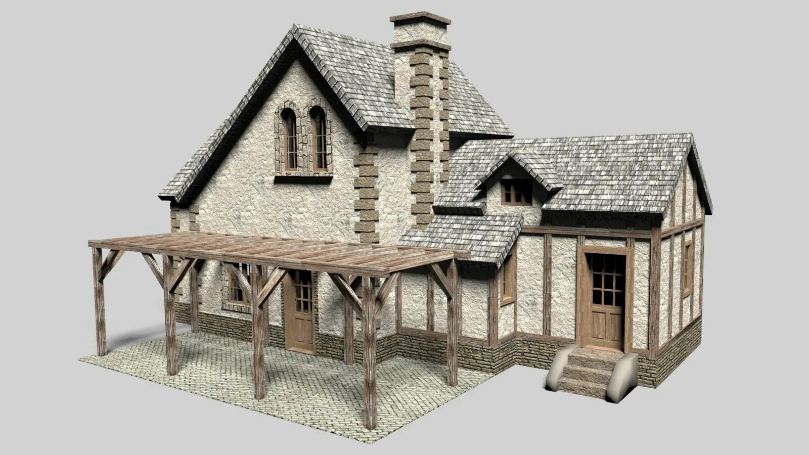 Old house 3. Old village house 3д. компьютерная модель домиков. cottage 3d. old house free 3d model.