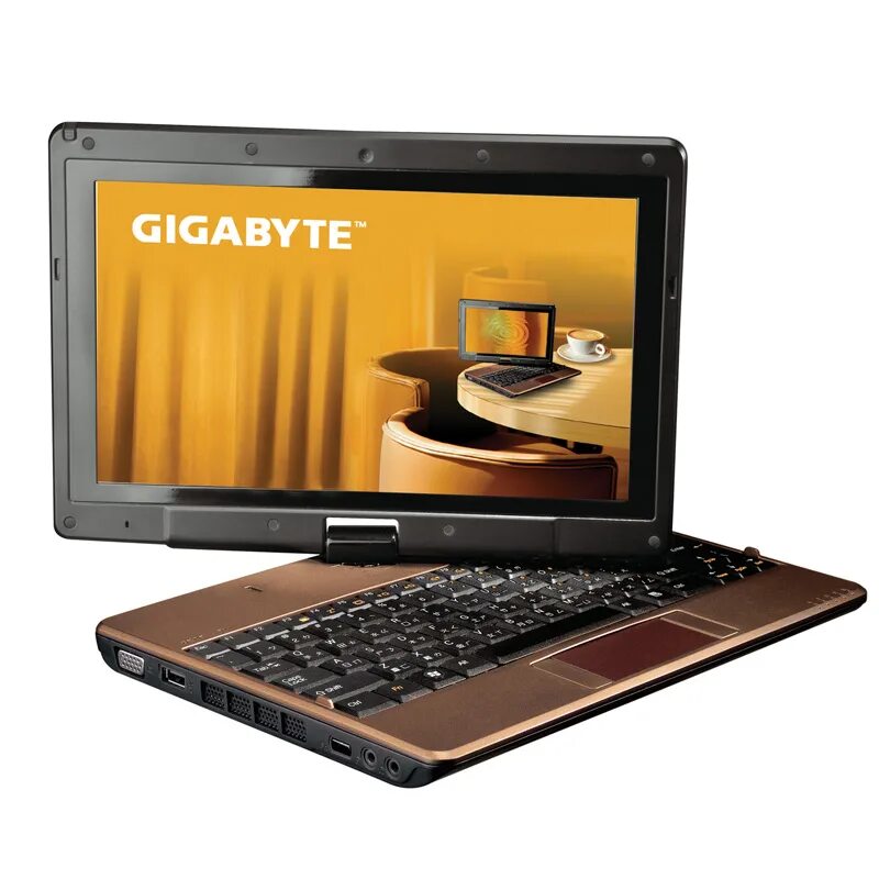 Ремонт ноутбуков gigabyte. Ноутбук Gigabyte TOUCHNOTE t1028c. Ноутбук Gigabyte Booktop m1305. Планшетный нетбук с поворотным дисплеем. Компьютер гигабайт с поворотным экраном.