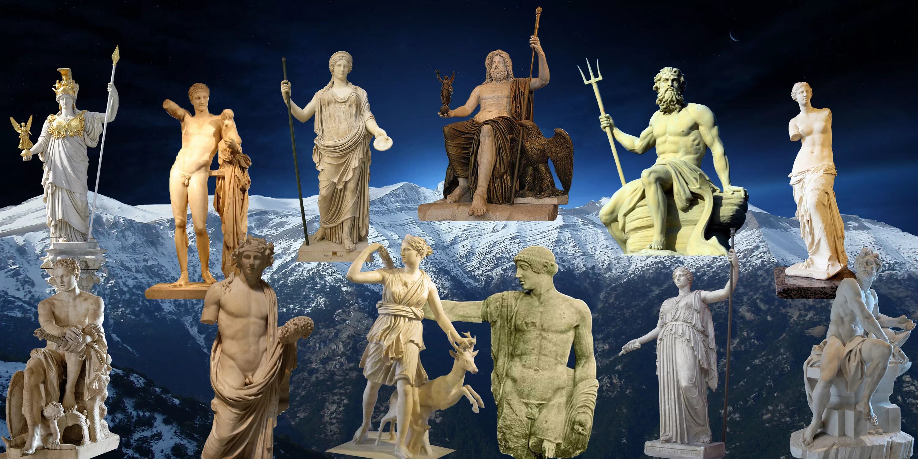 Greek Pantheon on Mt Olympus Greek mythology art, Greek pantheon, Mythology art
