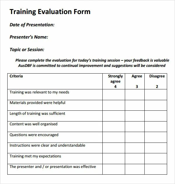 Training format. Evaluation of a training. evaluation form. форма evaluation. evaluation form templates.
