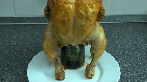 Курица на бутылке с хрустящей корочкой