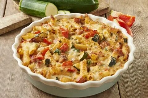 Паста с овощами в духовке