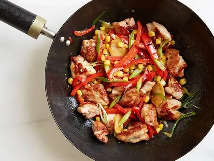 Мясо с овощами перцем