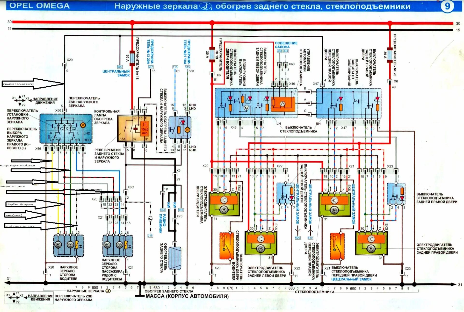 Опель омега б не работает. Схема стеклоподъемников Опель Омега б. Opel Omega a 1988 схема электрическая. Схема кнопки стеклоподъемника Опель Омега б.