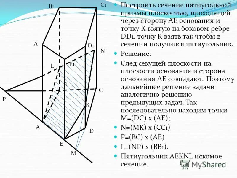 Построить плоскость через