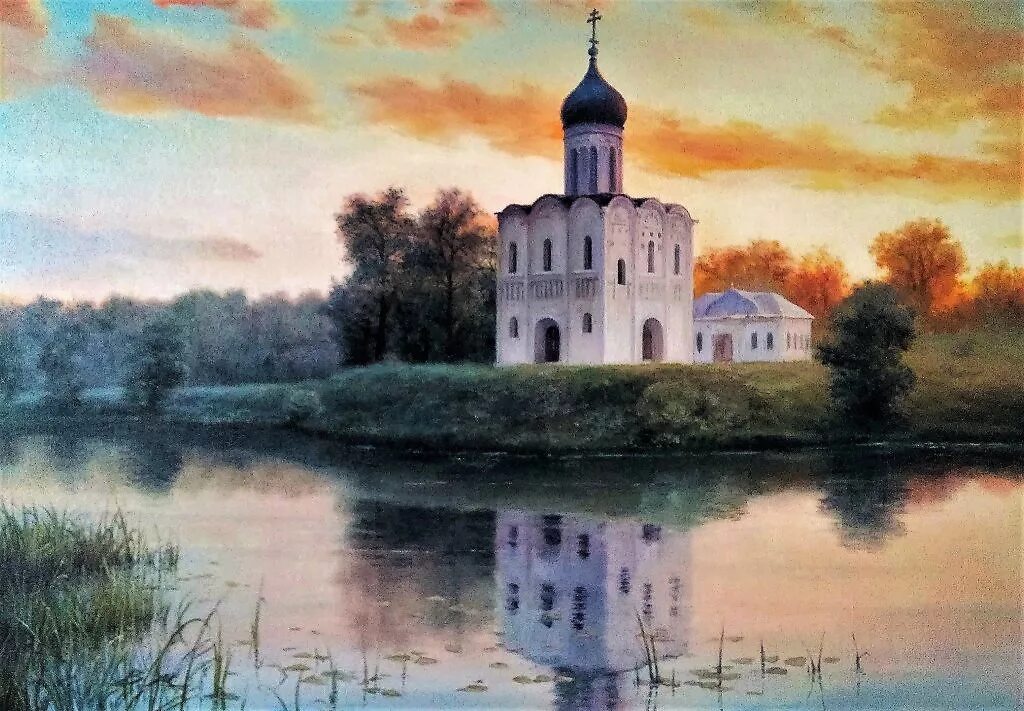 Церковь на нерли картина