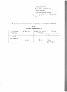 Расписание 131