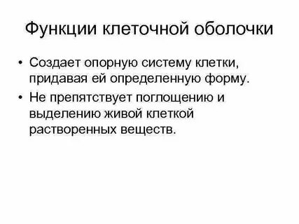Функции животной клеточной оболочки
