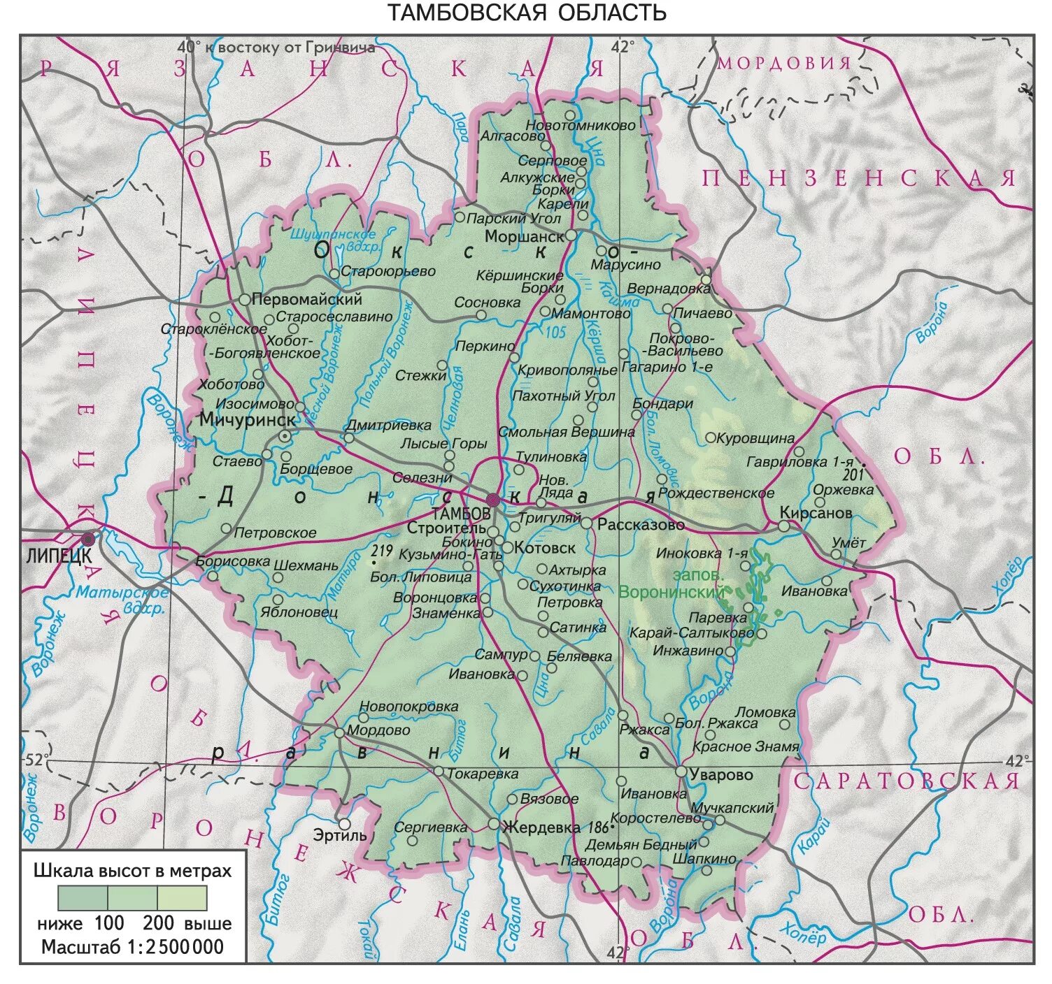 Карта Тамбовской области подробная с городами. Географическая карта Тамбовской области подробная. Области граничащие с Тамбовской областью. Географическая карта Тамбовской области. Сайт тамбовской обл
