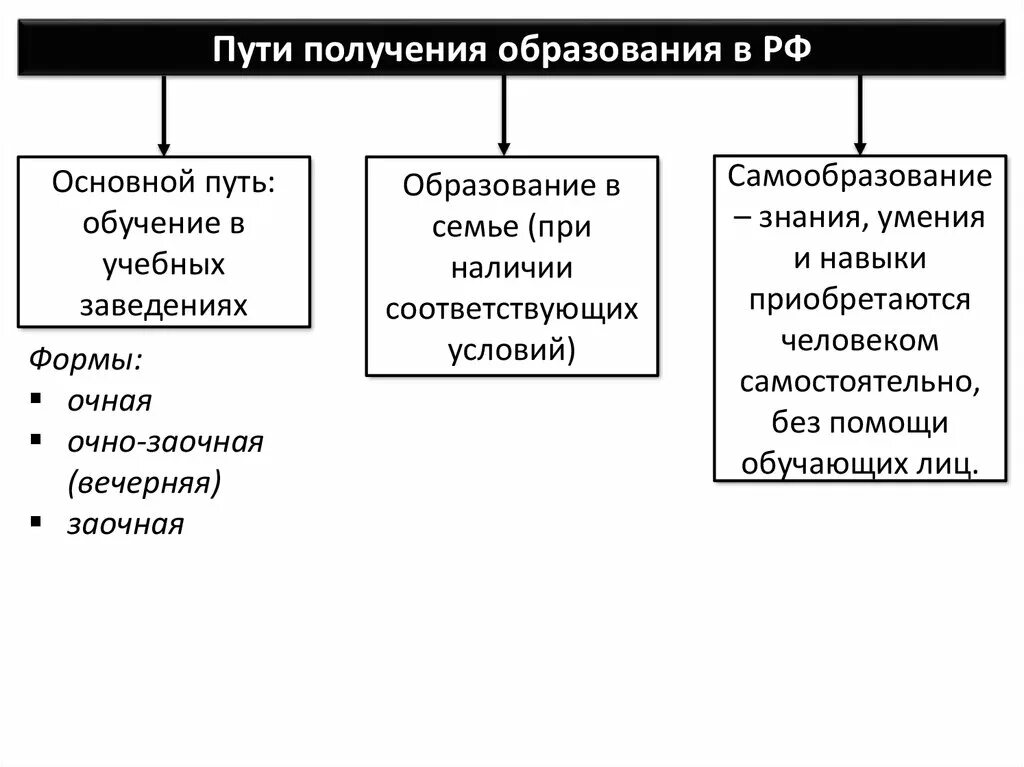 Обществознание образование в российской федерации самообразование. Пути получения образования. Способы получения образования. Основные пути получения образования. Пути получения образования в РФ.