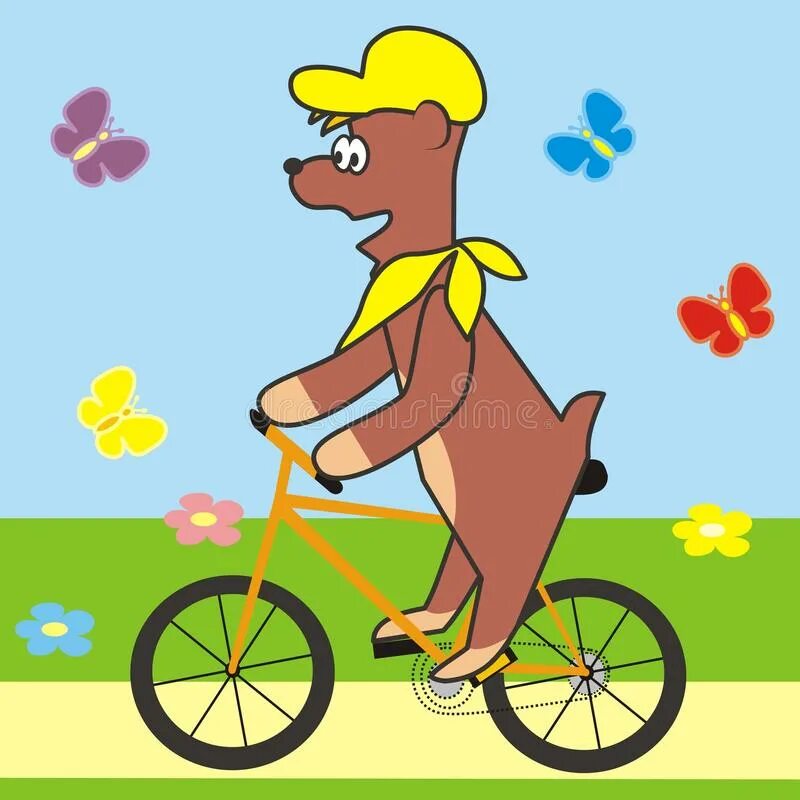 Cycling animals. Велосипед Медвежонок. Мишка на велосипеде. Медведь на велосипеде. Мишка на велосипеде вектор.