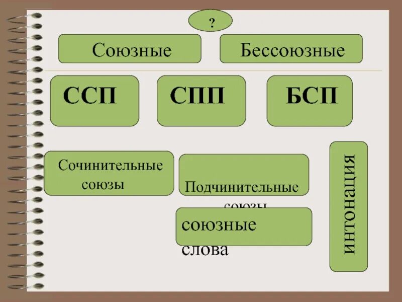 Какие бывают союзы в сложных предложениях. ССП СПП БСП. Схема ССП. Союзы ССП И СПП. Сложные предложения ССП СПП БСП.