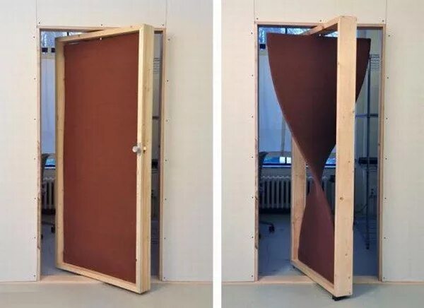 Дверь которая открывается в обе. Необычные двери межкомнатные. складная дверь межкомнатная. складная входная дверь. необычные конструкции межкомнатных дверей.
