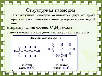Изомеры отличаются свойствами