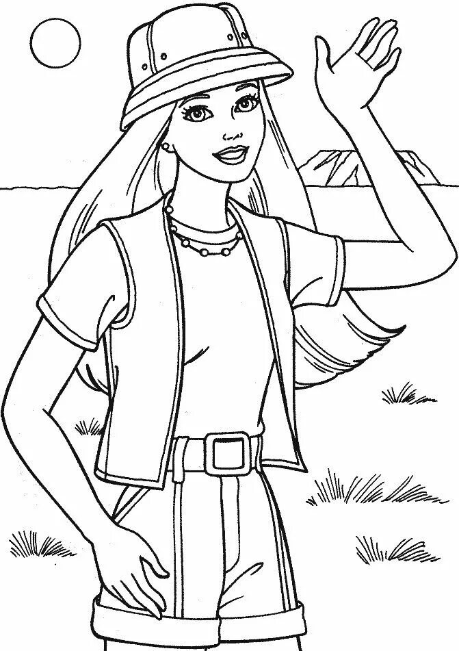 Barbie Coloring Page.78 Barbie coloring pages, Mermaid coloring pages, Barbie co