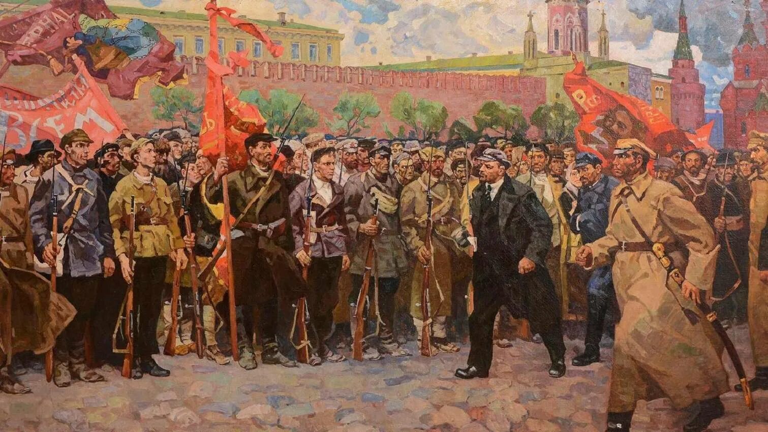 Победа революции в стране. Штурм зимнего дворца 1917.