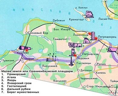 Ораниенбаум на карте