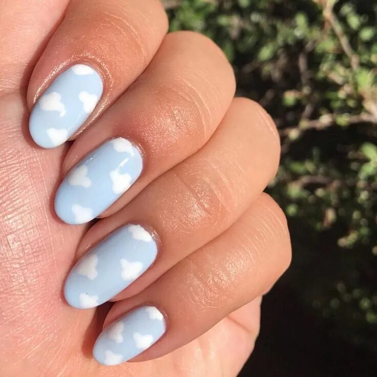Маникюр небесного голубого цвета Nail Art #3302 Best Nail Art Designs Gallery  Schöne nägel, Nä