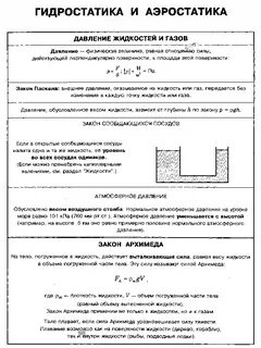 Атмосферное давление контрольная работа