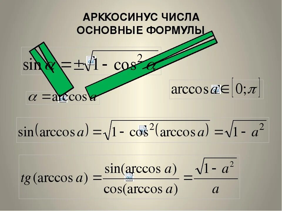 Формулы большой п. Синус арккосинуса формула. Арккосинус формула нахождения. Косинус от арккосинуса формула. Формула арксинуса и арккосинуса.