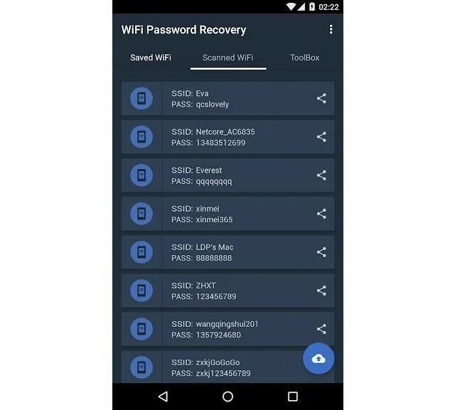 Андроид где пароли wifi