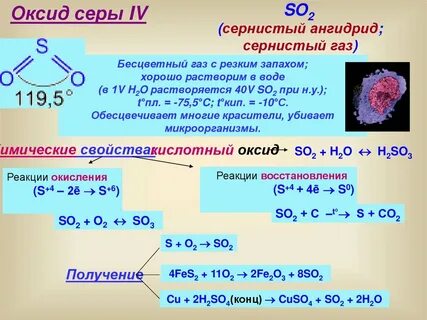 Примеры веществ с серой