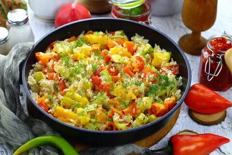 Рис с овощами в кастрюле рецепт