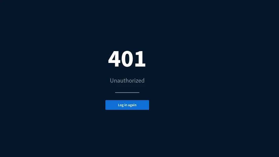 Ошибка 401. Ошибка 401