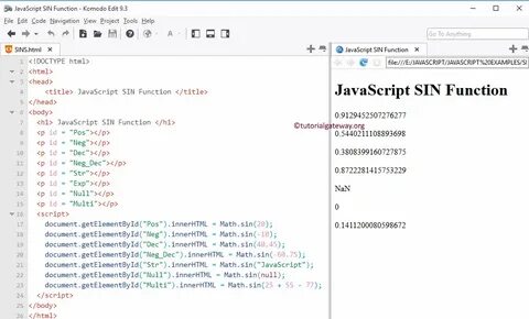 Script function html
