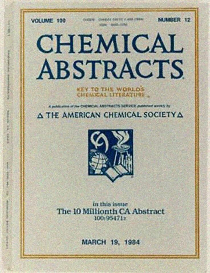 Chemical abstracts. Chemical abstracts service. Journal of the American Chemical Society. Chemical abstracts печатный.