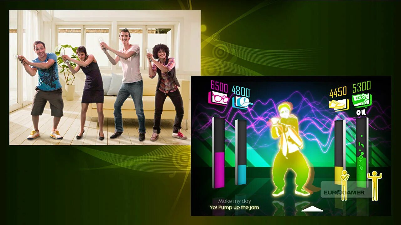 Включи рандом дэнс. Аттракцион just dance. just dance на экране. люди играют в джаст дэнс. just dance люди танцуют.