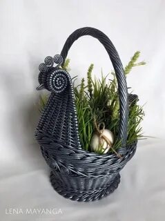 Корзинка плетеная пасхальная