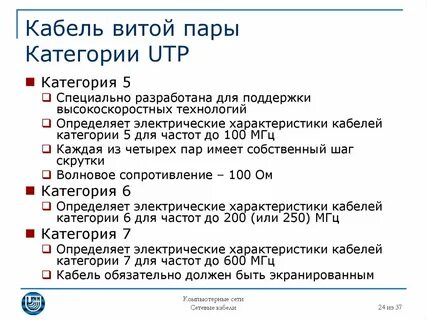 Волновое сопротивление витой пары