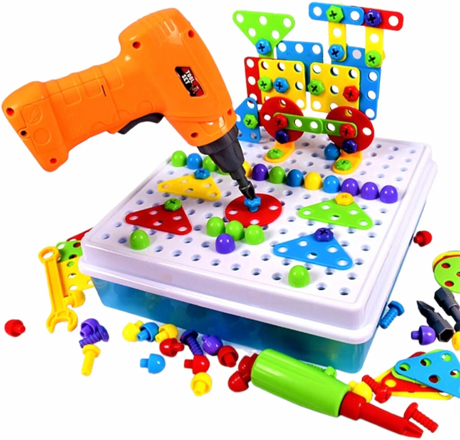 конструктор-мозаика creative mosaic 237 деталей. детский конструктор с шуруповертом. конструктор lampstory. конструктор с шуруповертом. конструктор-мозаика creative magic panel с шуруповёртом, 151 деталь.