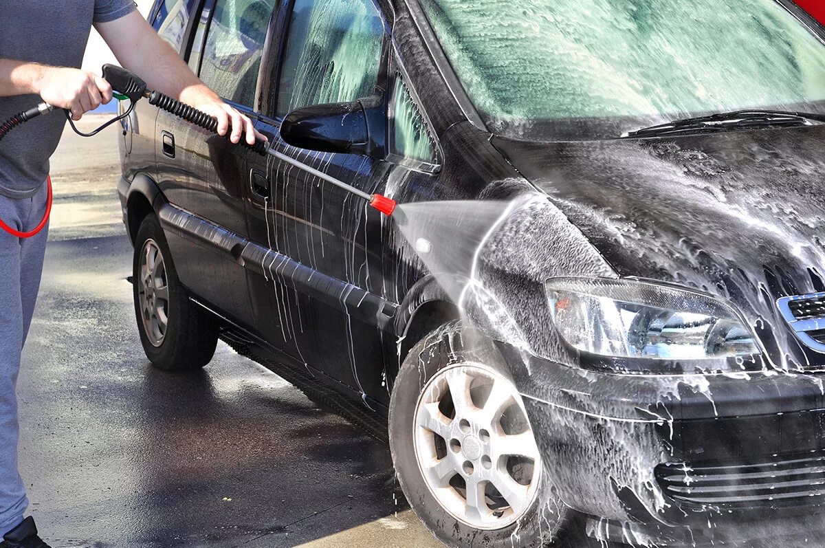 His car was washed is washed