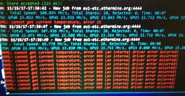 Ошибка GPU. Temp Error. Ошибки в майнере Aleo. Ошибка при запуске майнера. Internal drivers