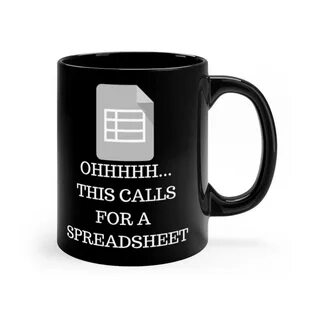 Spreadsheet coffee mug 11oz CPA gift Accountant ceramic image 1.
