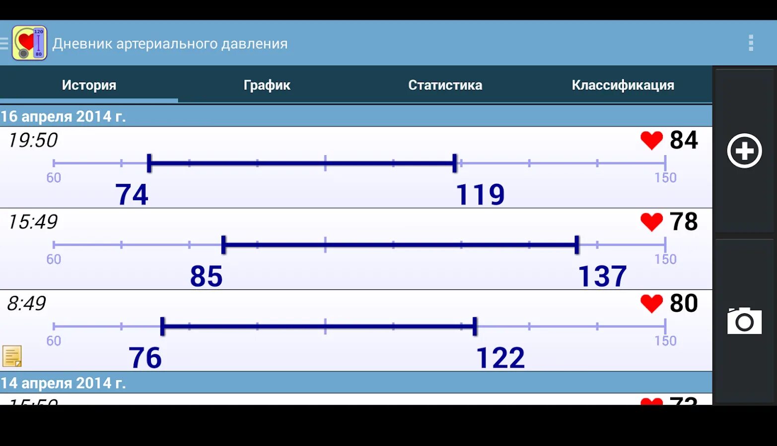 Приложение давление и пульс на андроид